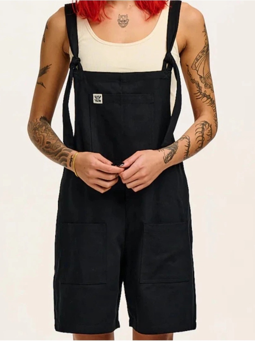 Lucy & Yak black overalls size 4 REGULAR (small)